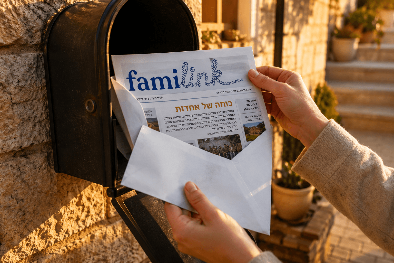 עיתון Familink המודפס מגיע לתיבת הדואר